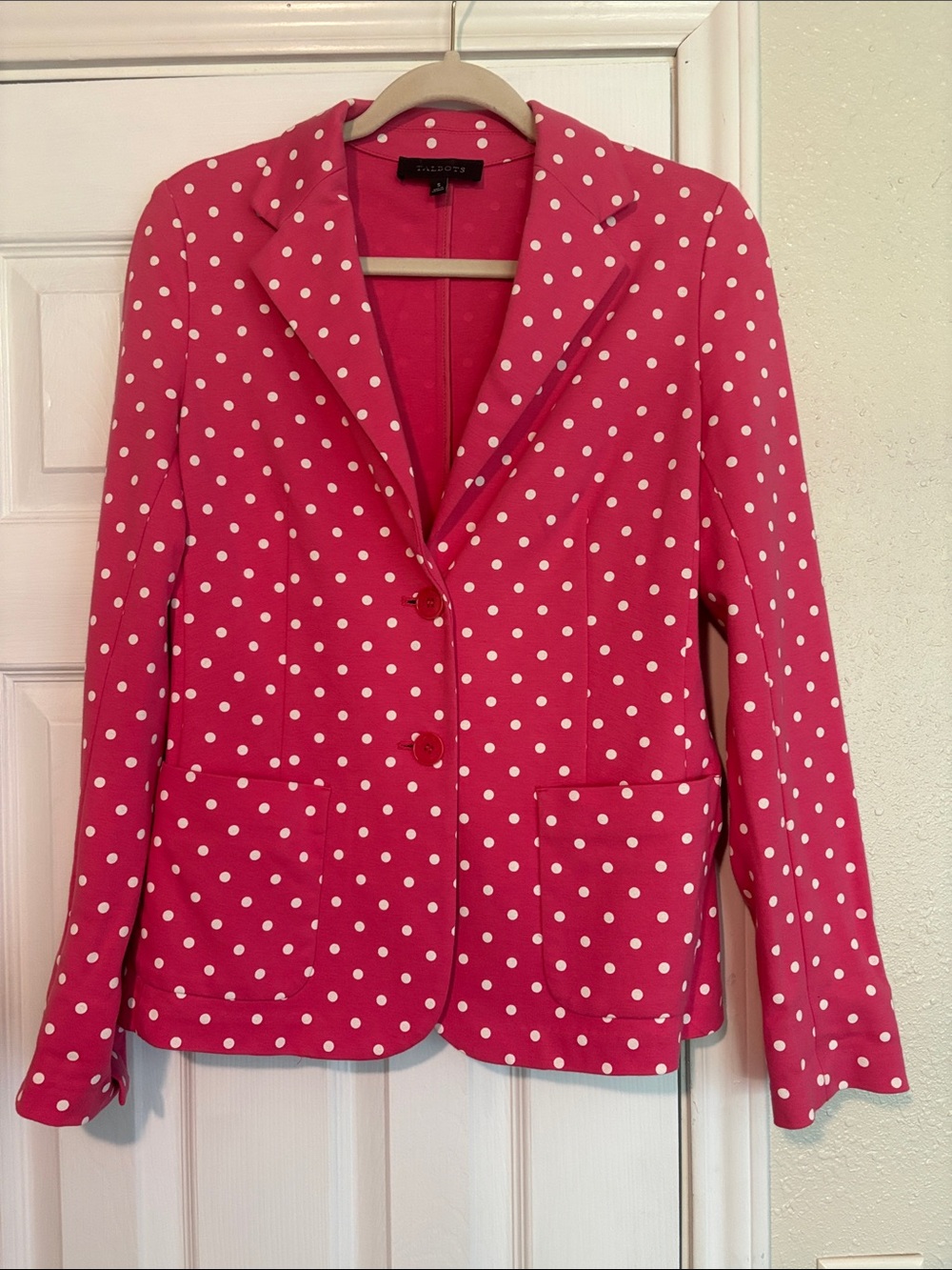 Talbots Pink Polka Dot Blazer